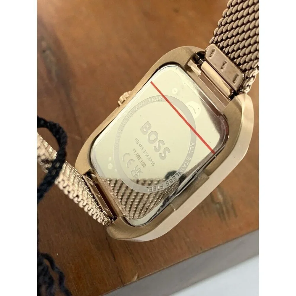 Hugo Boss Women's Watch 1502683 Balley Quartz Gray Dial Rose Gold Steel …